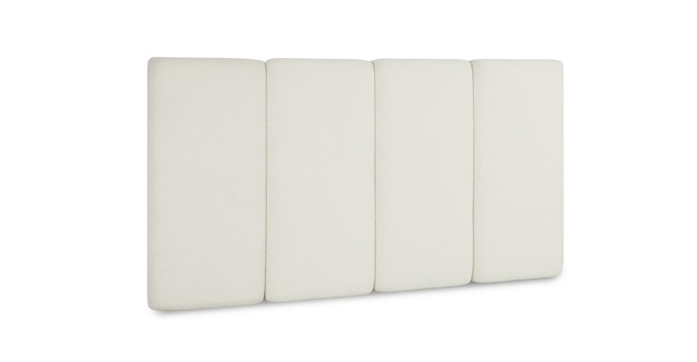 Noel Lunaria White Bouclé King Headboard - Primary View 1 of 10 (Open Fullscreen View).