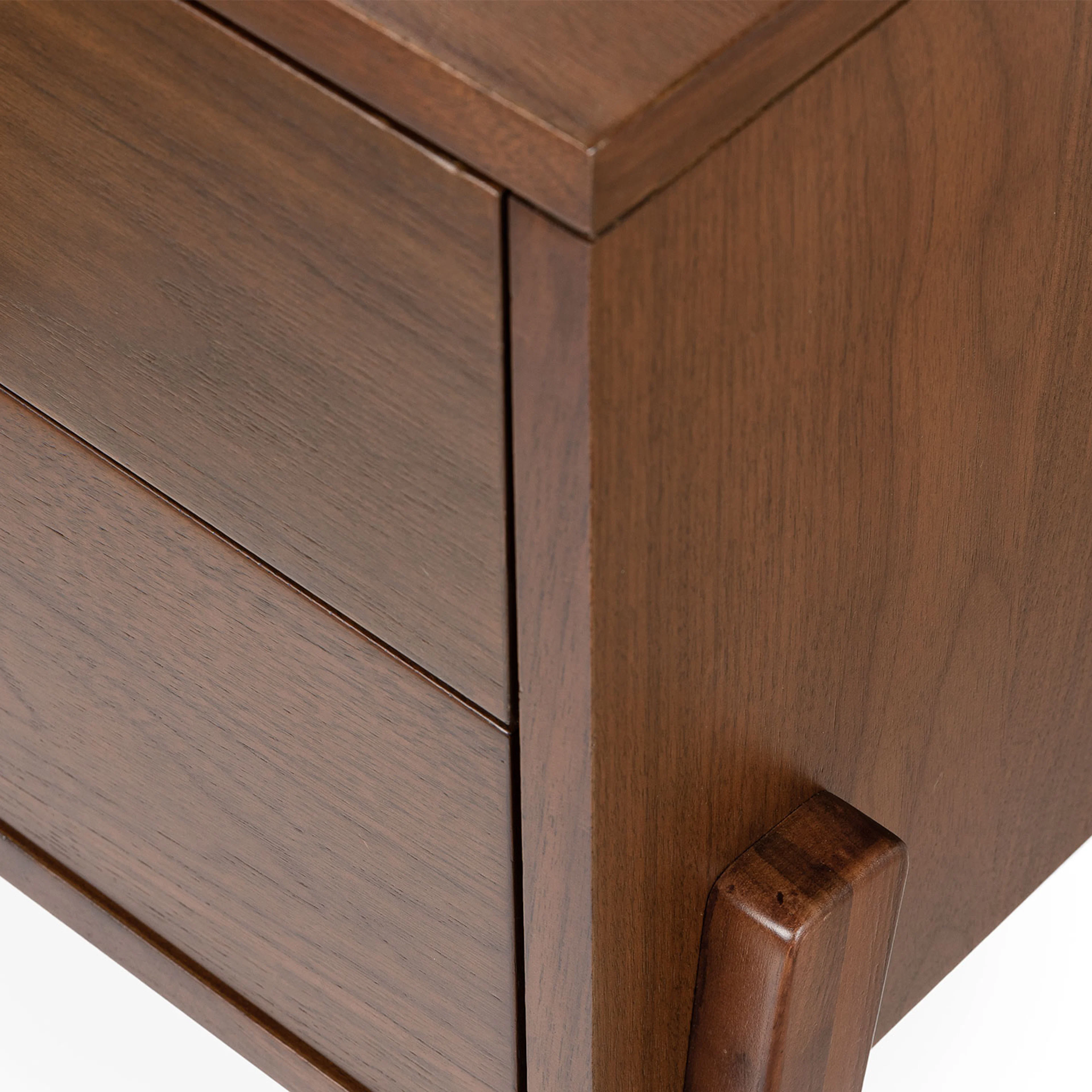 Vireo 2-Drawer Walnut Nightstand - Modern Design
