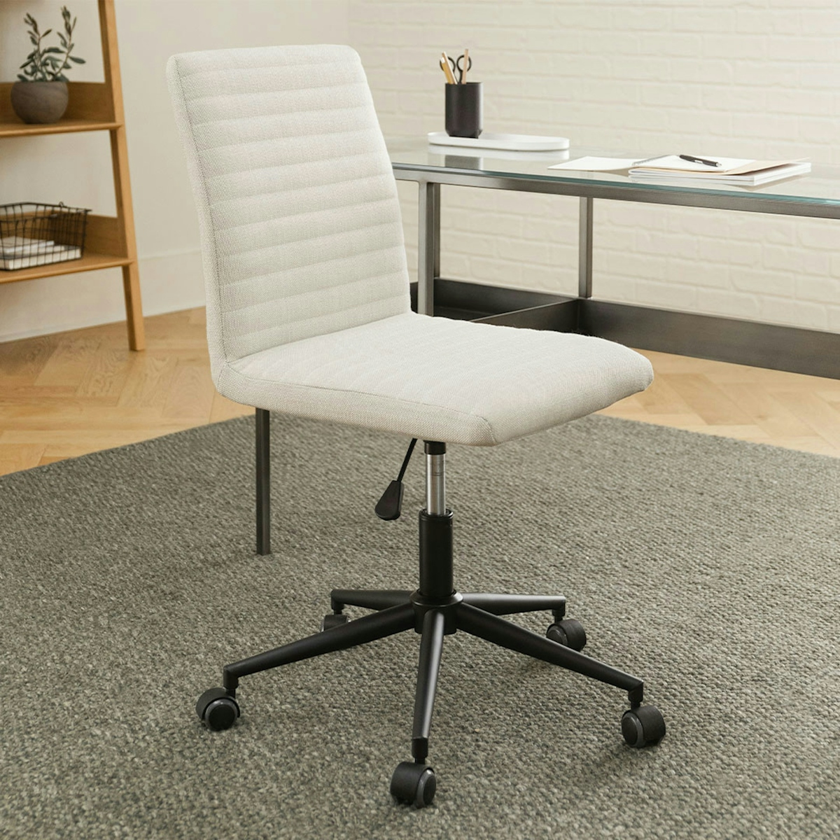 Passo Sprout Gray Fabric Swivel & Adjustable Office Chair 