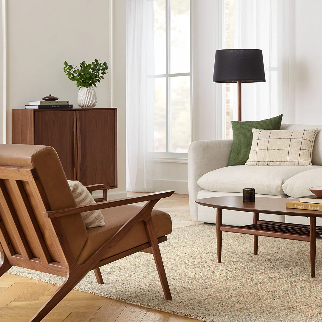 Lenia 34" Walnut Cabinet - Stylish Storage Solution