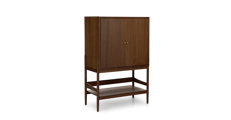 Cotu Walnut Bar Cabinet - Primary View 1 of 16 (Open Fullscreen View).