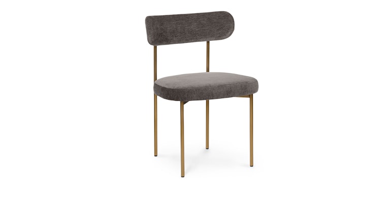 Viarsi Melange Charcoal Brass Dining Chair - Primary View 1 of 11 (Open Fullscreen View).