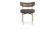 Viarsi Melange Charcoal Brass Dining Chair - Gallery View 5 of 11.