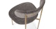 Viarsi Melange Charcoal Brass Dining Chair - Gallery View 7 of 11.