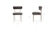 Viarsi Melange Charcoal Brass Dining Chair - Gallery View 11 of 11.