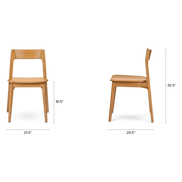 Gusfa Solid Oak Wood Dining Chair | Article