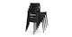 Gusfa Black Stackable Dining Chair - Gallery View 3 of 12.