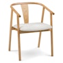 Fonra Dining Chair - Oak and Santolina Gray