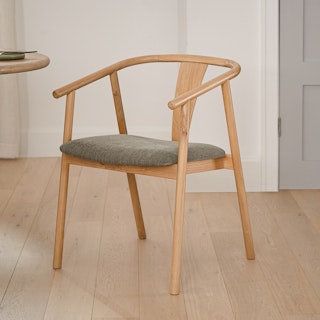 Fonra Dining Chair - Oak and Algonquin Green