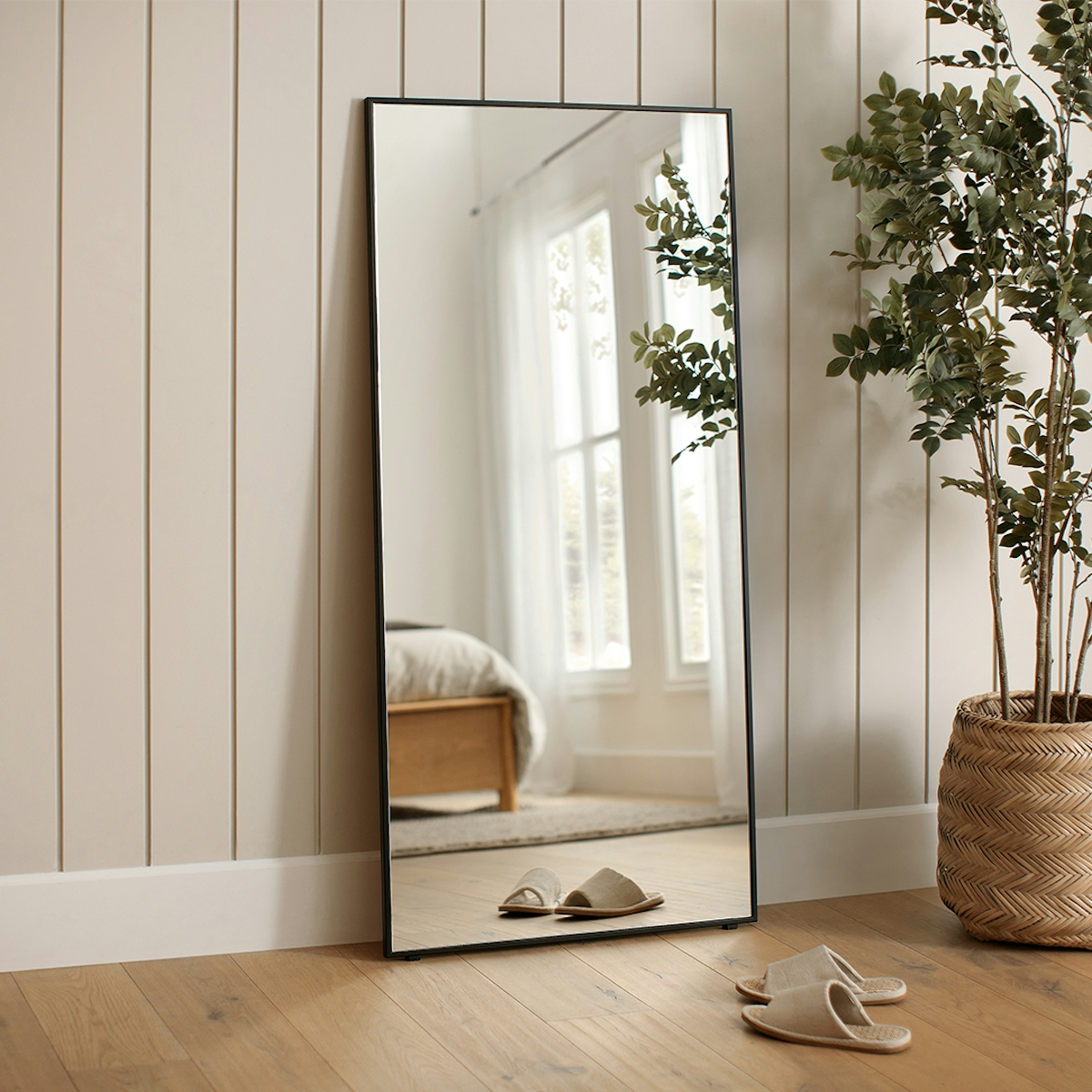 Veere Black Metal Floor Mirror | Article