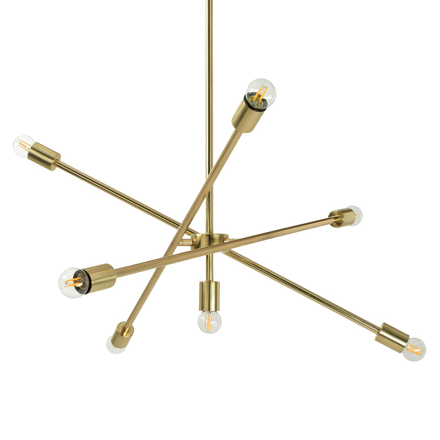 Cadza Brass Finish Sputnik Inspired Pendant Lamp | Article