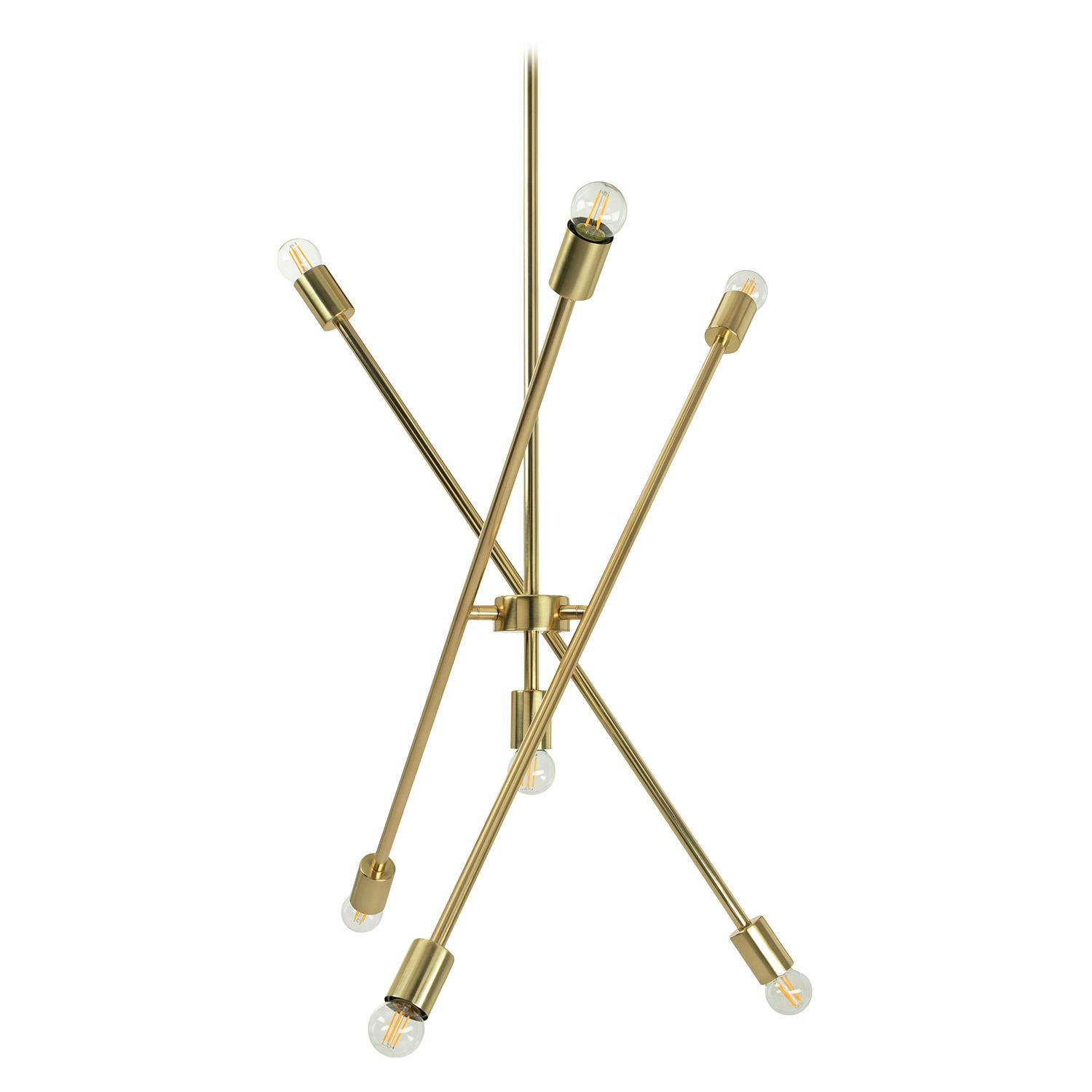 Cadza Brass Finish Sputnik Inspired Pendant Lamp | Article
