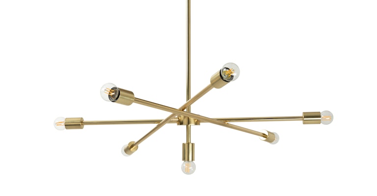 Cadza Brass Finish Sputnik Inspired Pendant Lamp