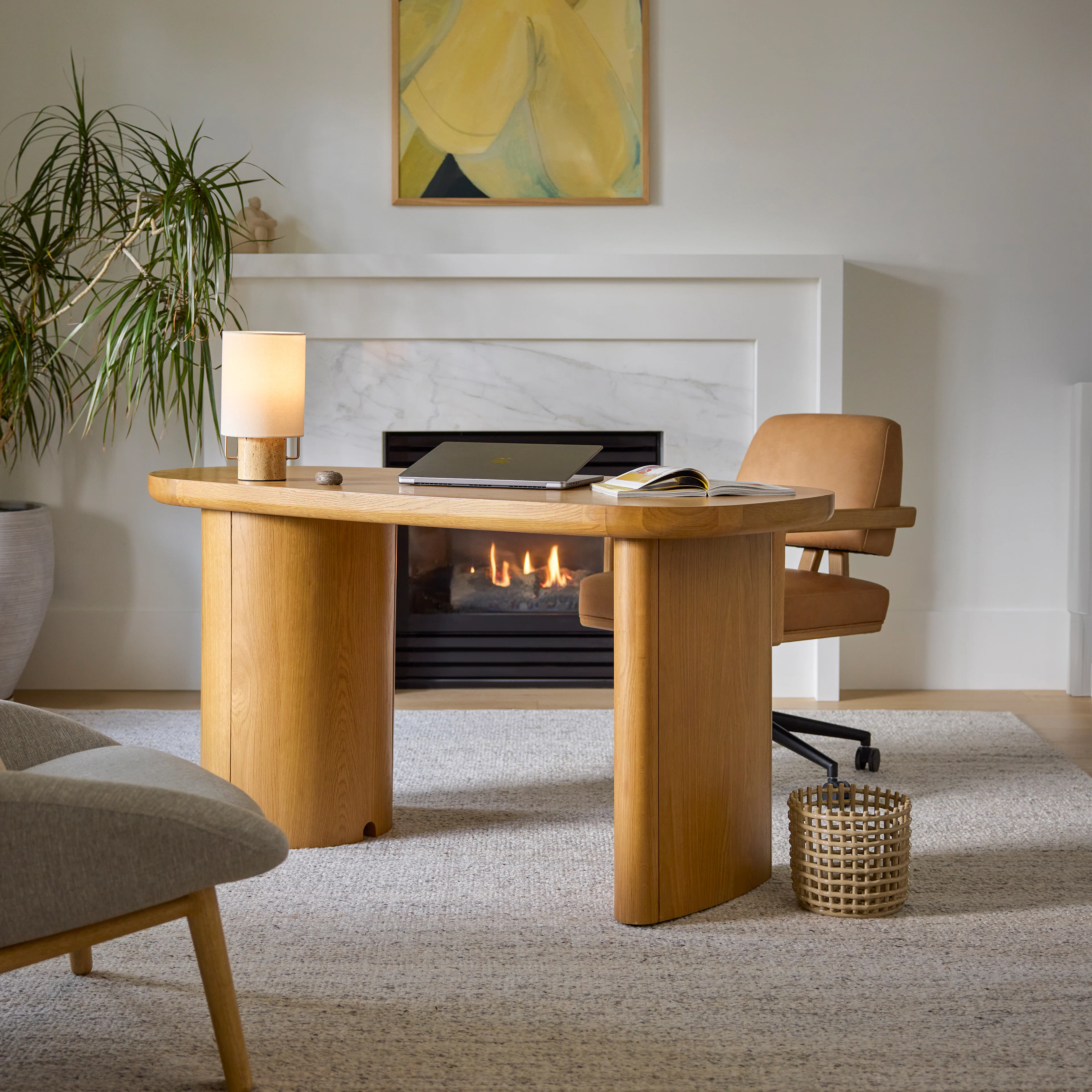 Baarlo 58.5" Desk - Oak