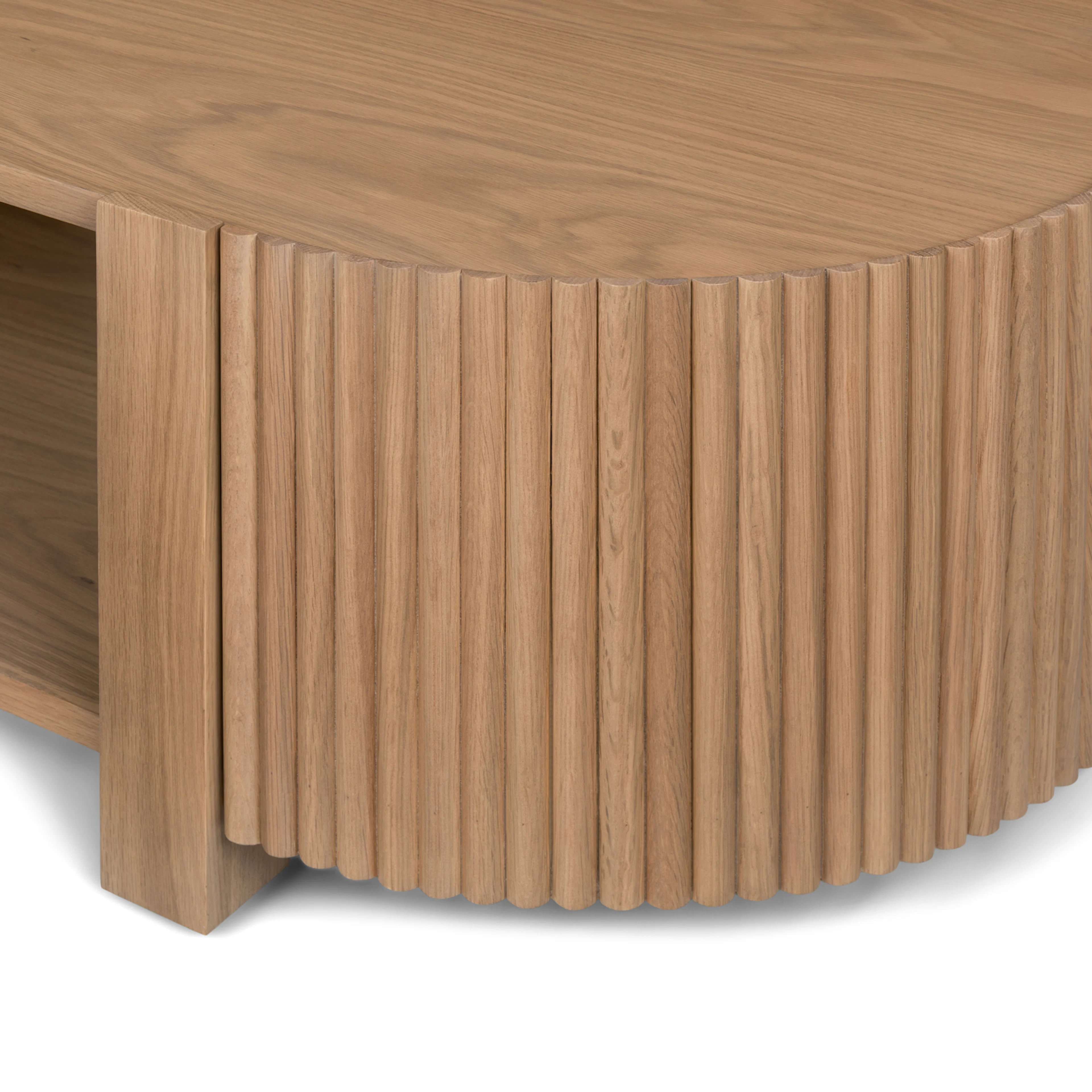 Fortra 50.5" White Oak Storage Coffee Table