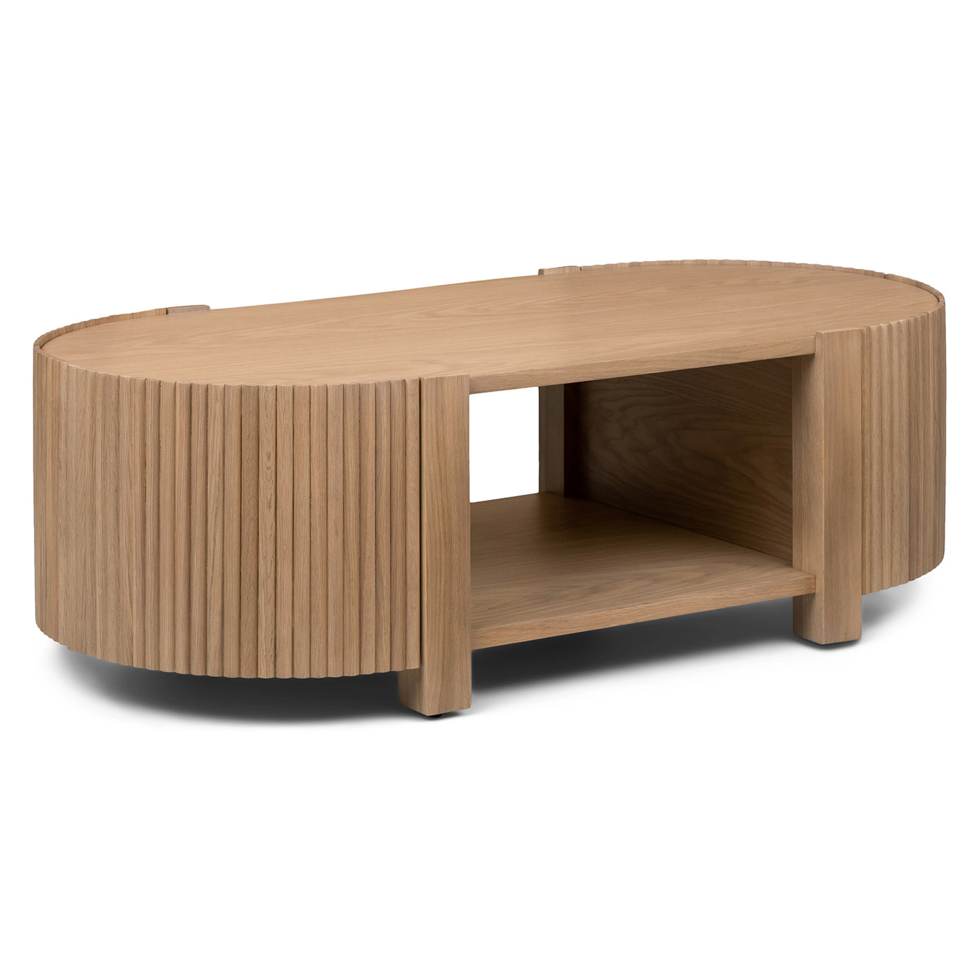 Fortra 50.5" White Oak Storage Coffee Table