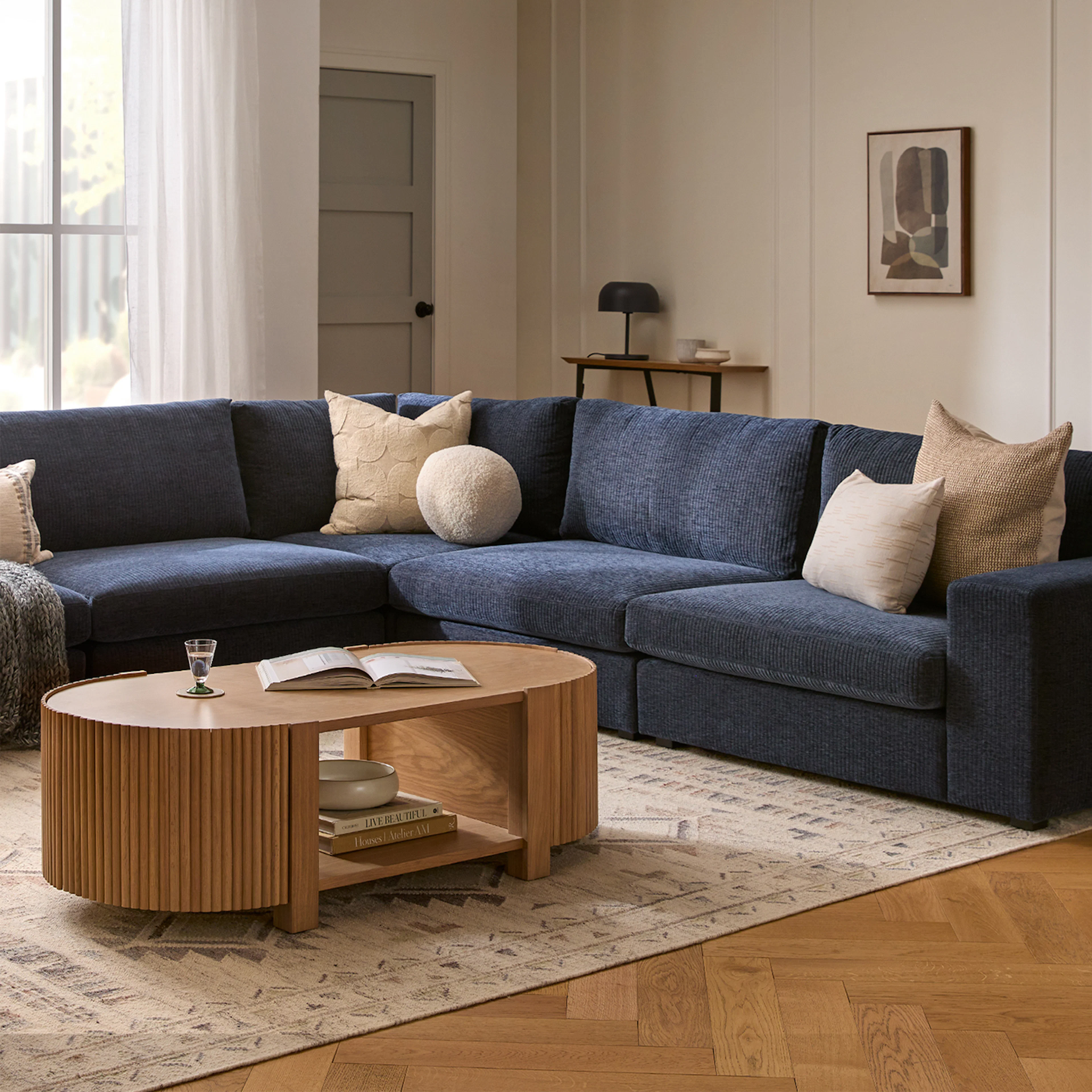 Fortra 50.5" White Oak Storage Coffee Table