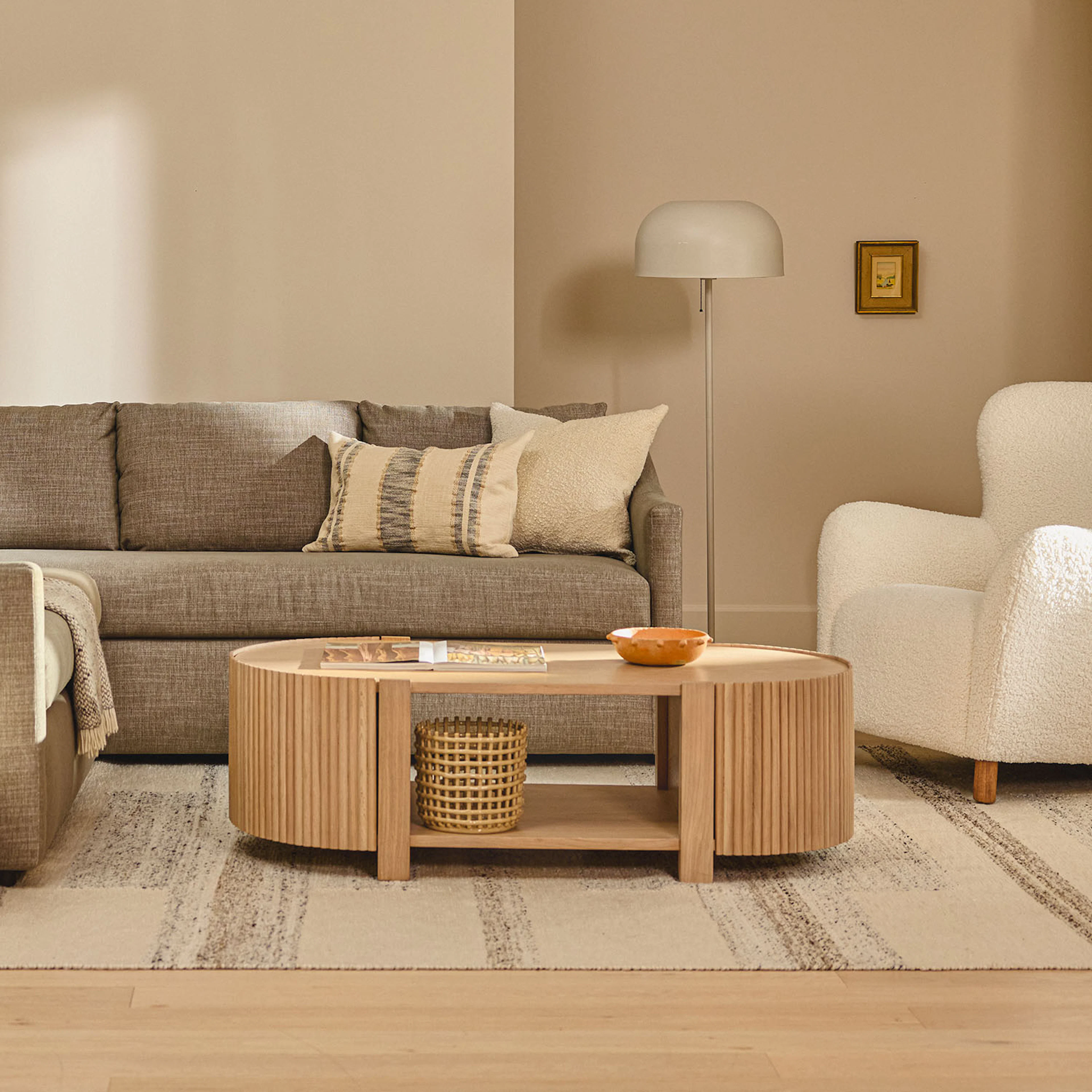 Fortra 50.5" White Oak Storage Coffee Table