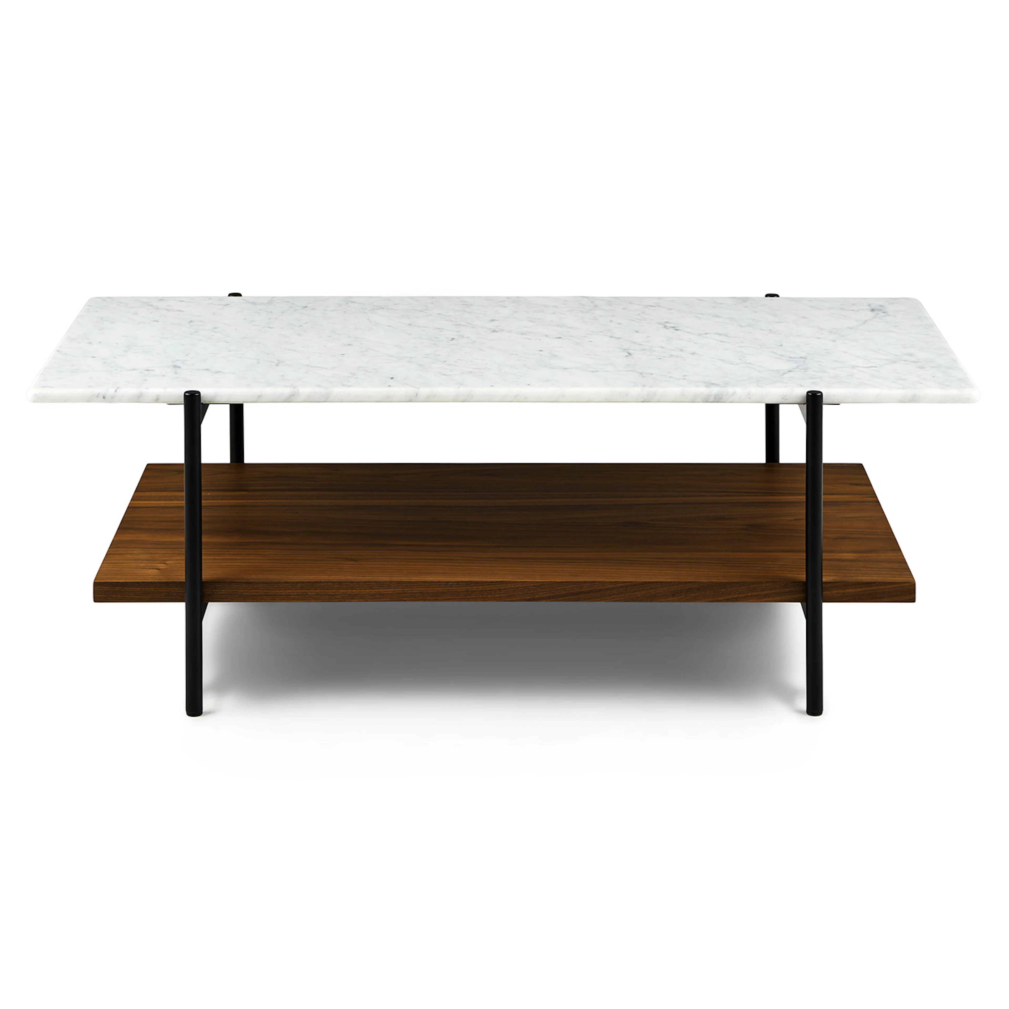 Agotu 44" Marble Coffee Table - Walnut