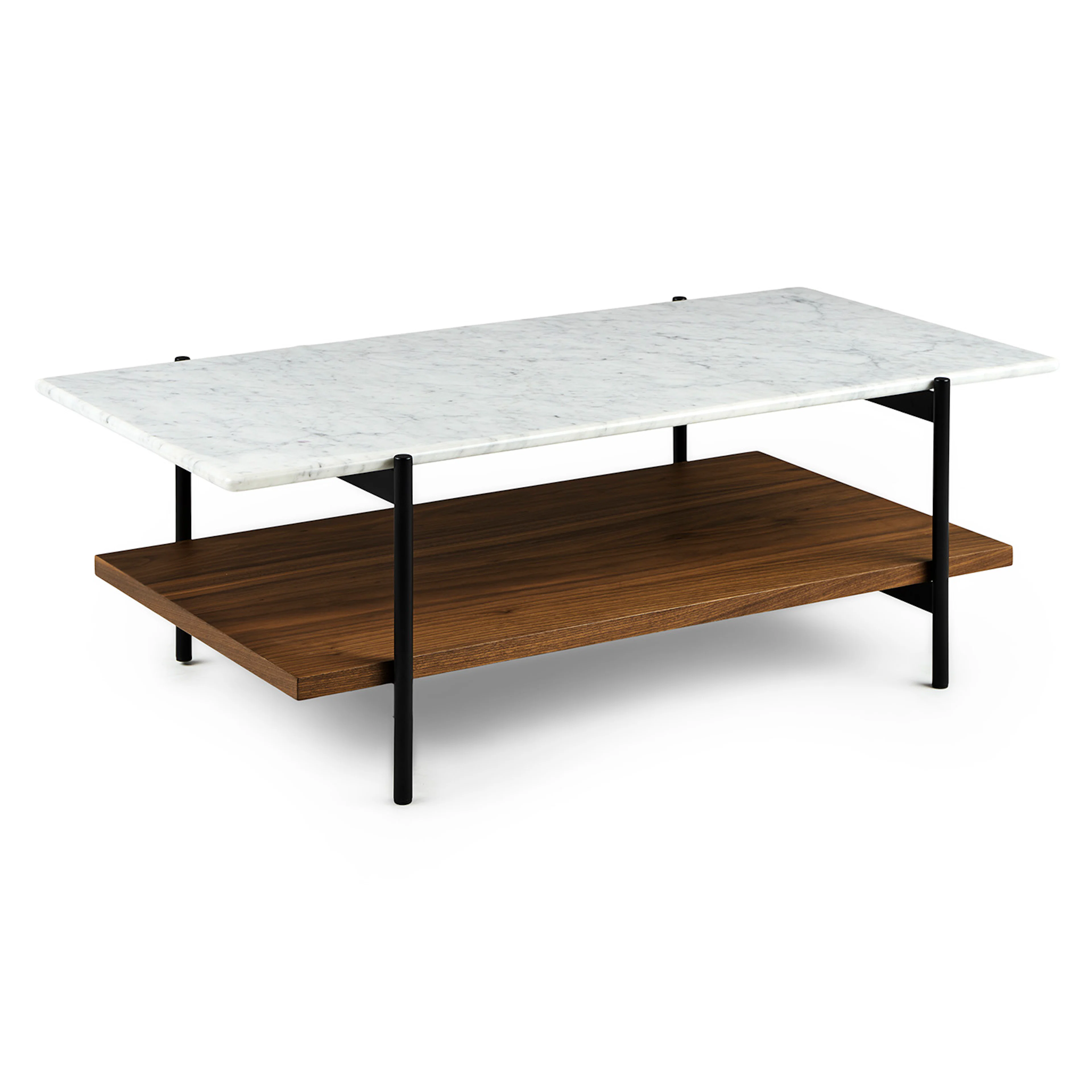 Agotu 44" Marble Coffee Table - Walnut