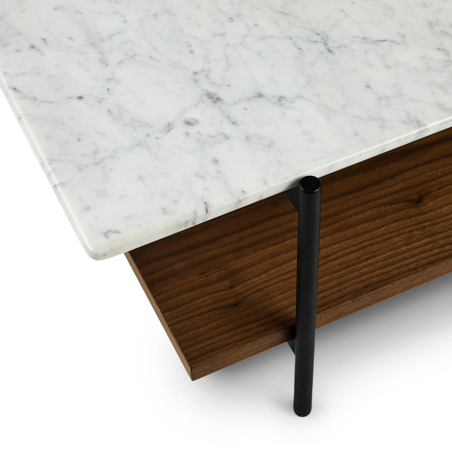 Agotu 44" Marble Coffee Table - Walnut