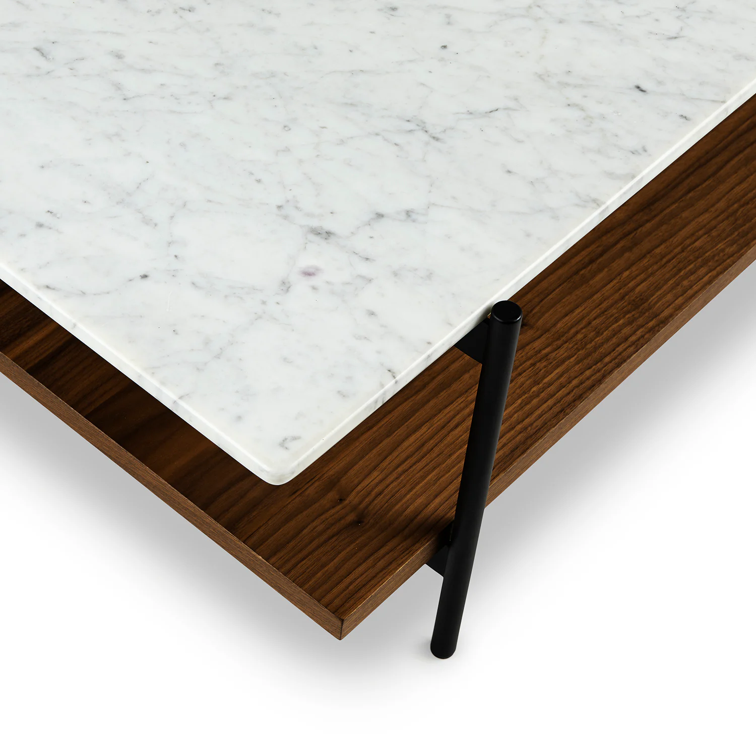 Agotu 44" Marble Coffee Table - Walnut