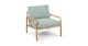 Kirkby Powder Aqua Lounge Chair - Gallery View 1 of 12.