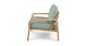 Kirkby Powder Aqua Lounge Chair - Gallery View 4 of 12.