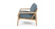 Kirkby Powder Blue Lounge Chair - Gallery View 4 of 12.
