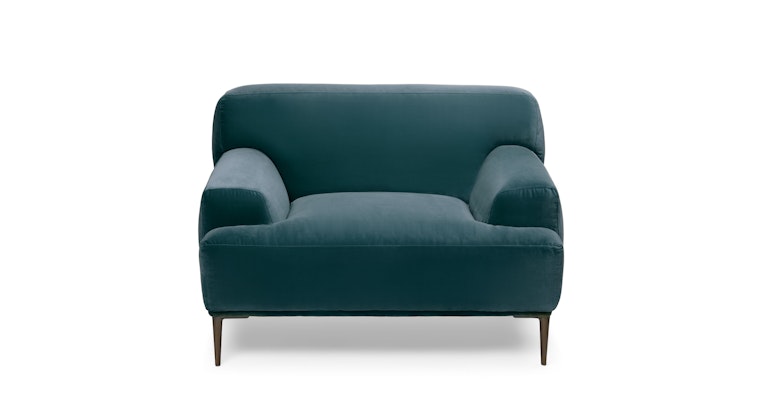 Abisko Plush Pacific Blue Lounge Chair - Primary View 1 of 12 (Open Fullscreen View).