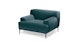 Abisko Plush Pacific Blue Lounge Chair - Gallery View 3 of 12.