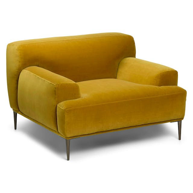 Abisko 42.5" Velvet Lounge Chair - Plush Yarrow Gold