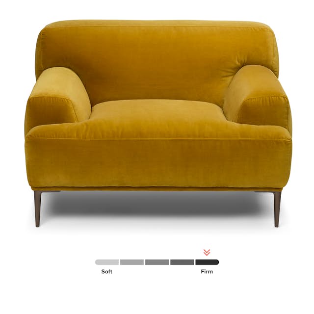 Abisko 42.5" Velvet Lounge Chair - Plush Yarrow Gold