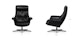 Meklen Oxford Black Lounge Chair - Gallery View 14 of 14.