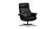 Meklen Oxford Black Lounge Chair - Gallery View 1 of 14.