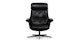 Meklen Oxford Black Lounge Chair - Gallery View 3 of 14.