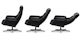 Meklen Oxford Black Lounge Chair - Gallery View 4 of 14.