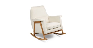 Munni Oleander White Rocking Chair
