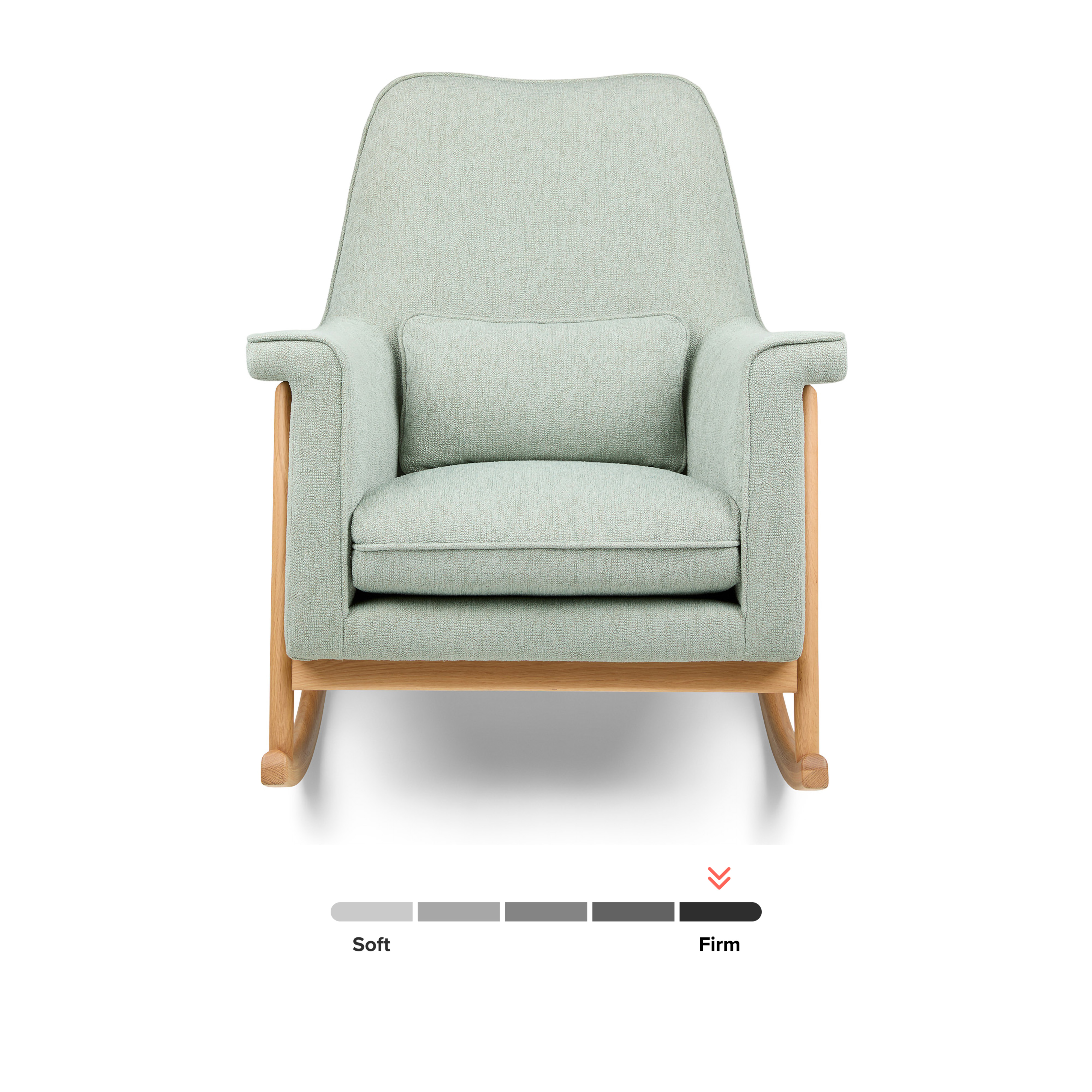 Munni Global Green Fabric & American Oak Rocking Chair | Article