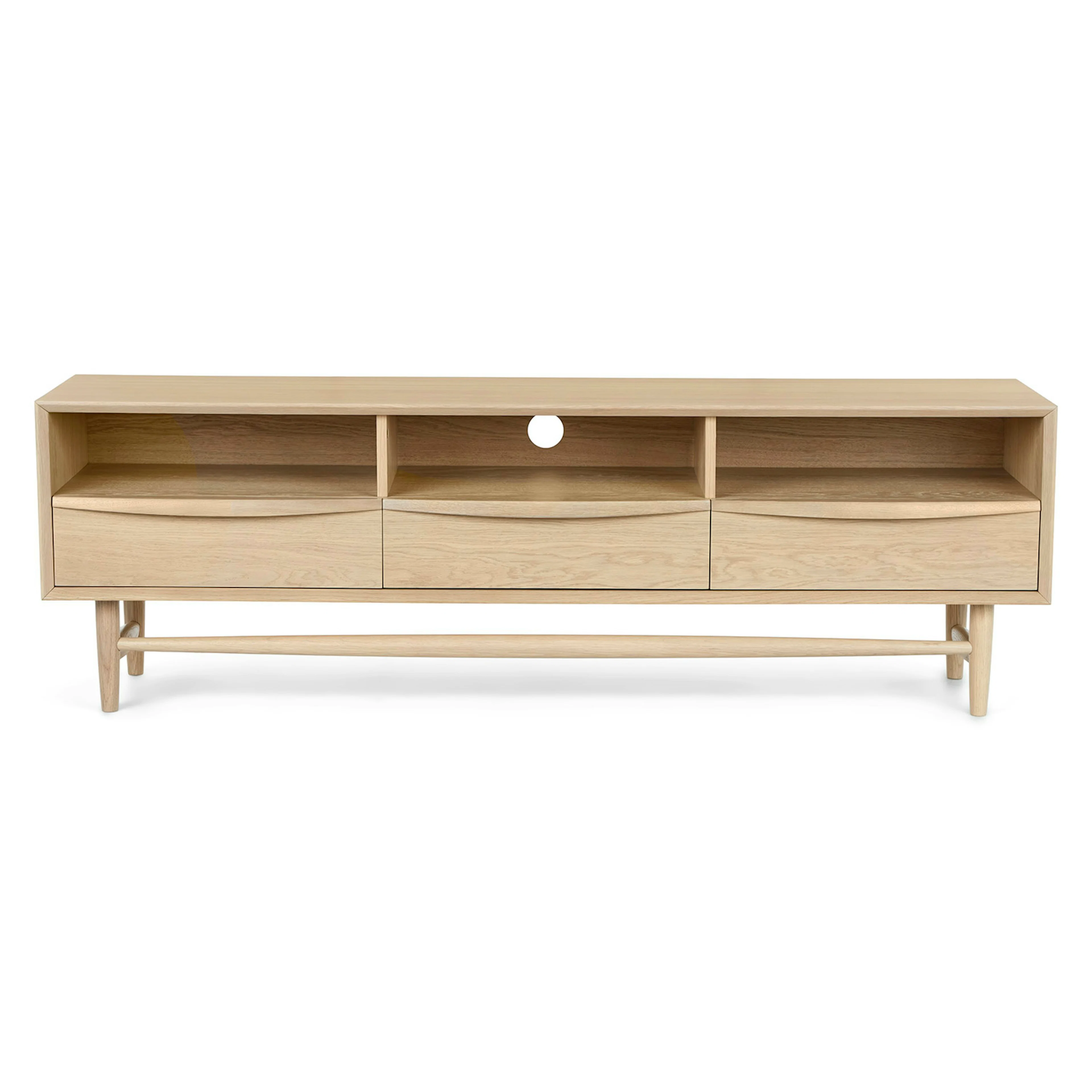 Lenia 63" Low Media Unit - White Oak