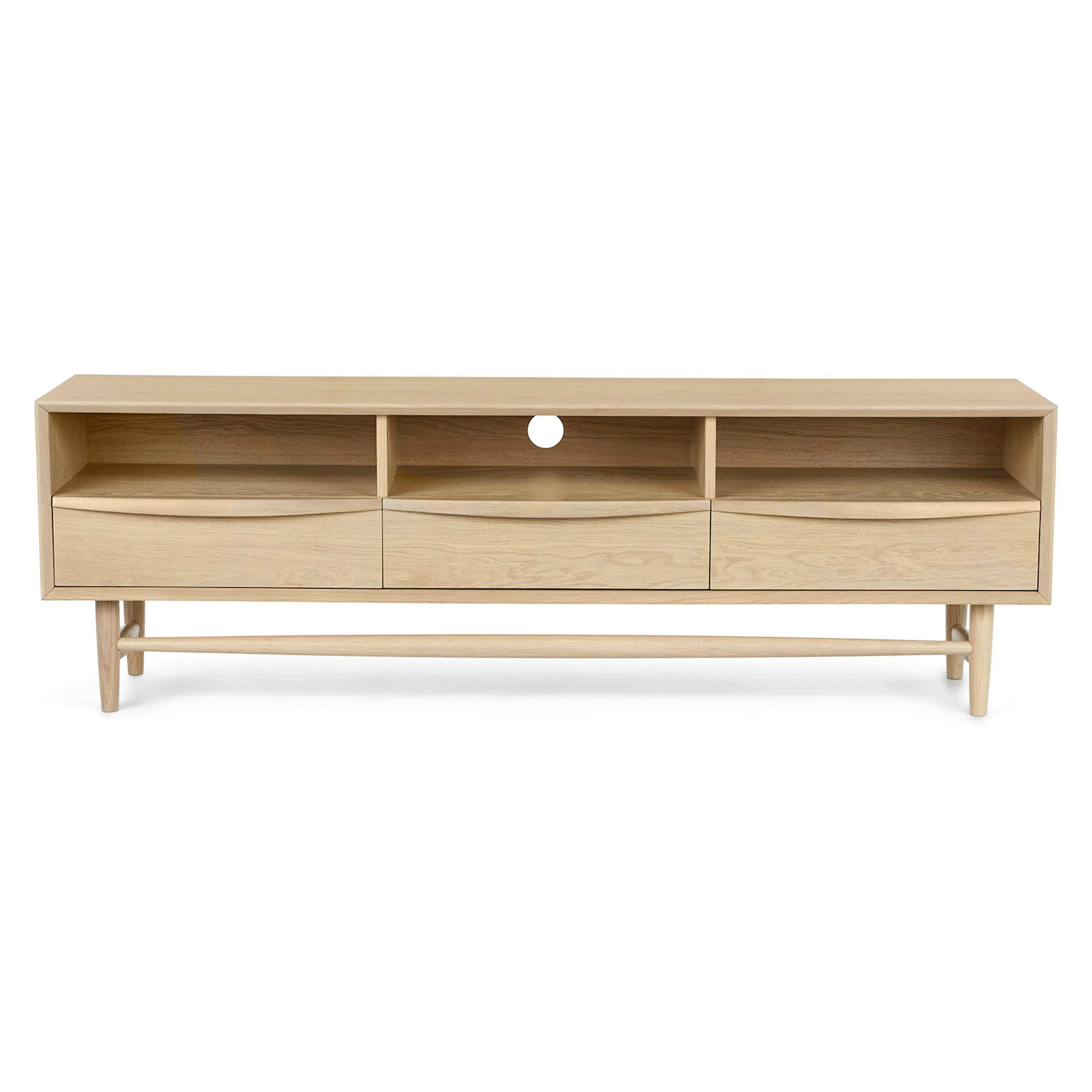 Lenia 63" Low Media Unit - White Oak
