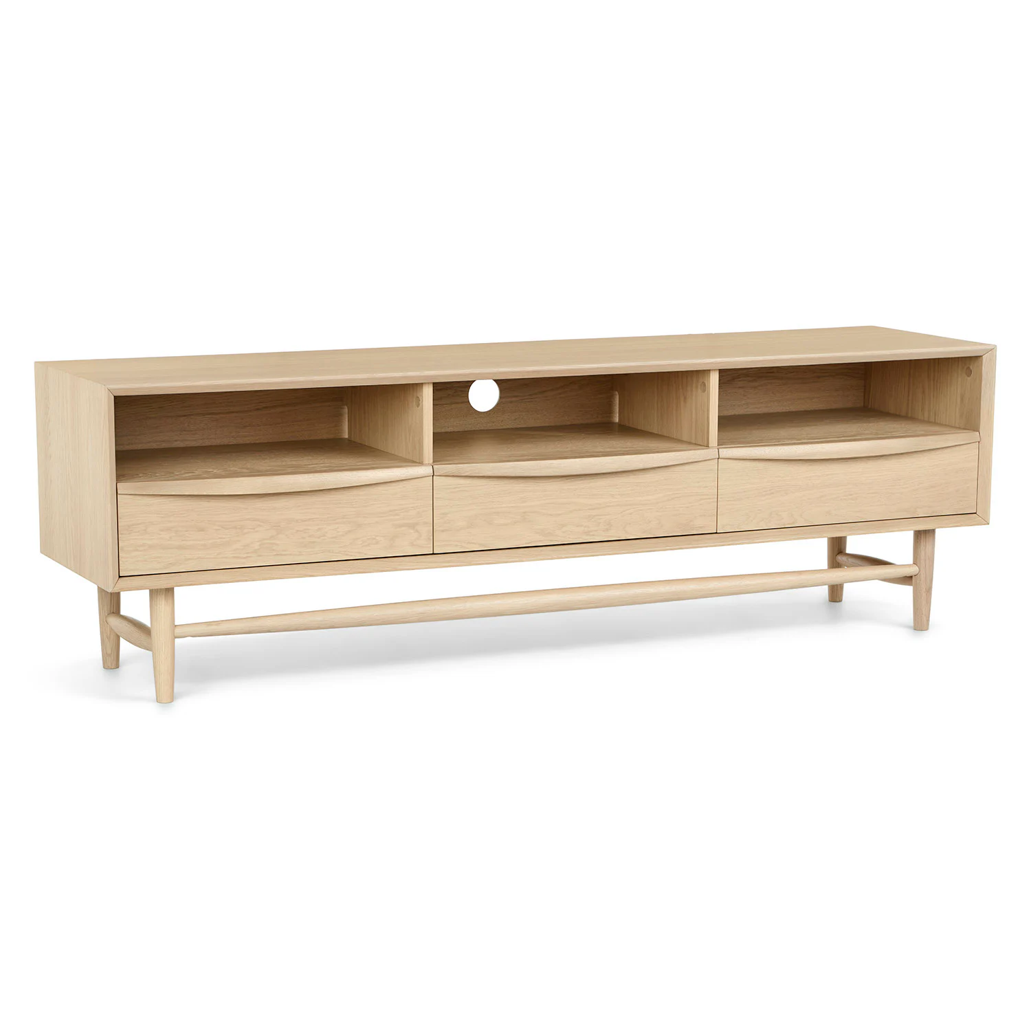 Lenia 63" Low Media Unit - White Oak