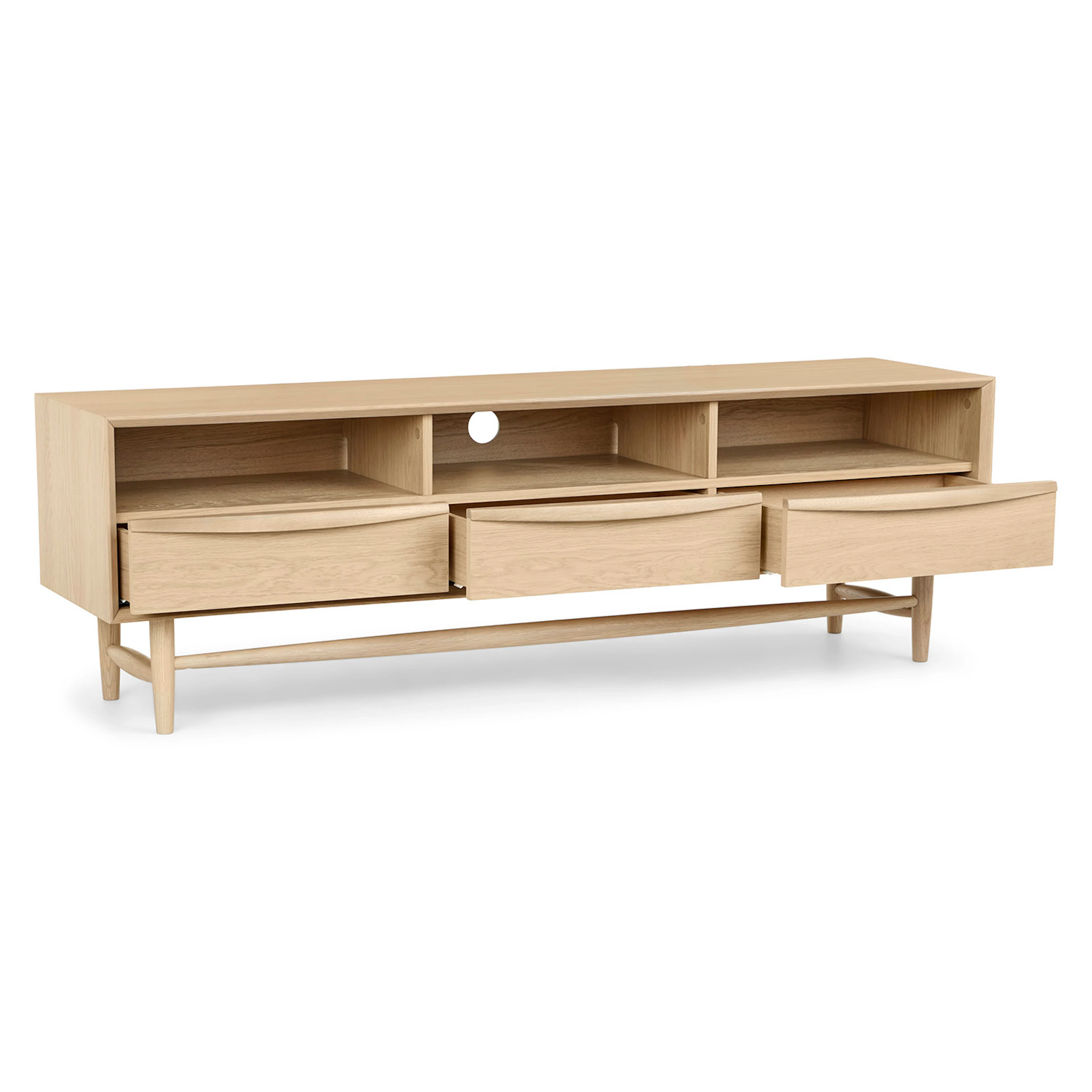Lenia 63" Low Media Unit - White Oak