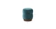 Pica Plush Pacific Blue Ottoman - Gallery View 8 of 8.