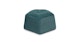 Francolin Plush Pacific Blue Ottoman - Gallery View 1 of 8.