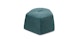 Francolin Plush Pacific Blue Ottoman - Gallery View 2 of 8.