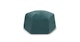 Francolin Plush Pacific Blue Ottoman - Gallery View 4 of 9.