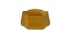 Francolin Plush Yarrow Gold Ottoman - Gallery View 4 of 9.