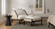 Candra Vintage White Black Ottoman - Gallery View 2 of 12.