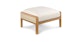 Candra Vintage White Oak Ottoman - Gallery View 1 of 12.